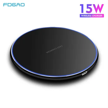 

FDGAO 15W Super Fast Wireless Charger For Samsung S8 S9 S10 iPhone 11 Pro X XS MAX XR 8 Huawei P30 Pro Qi Quick 10W Charging Pad