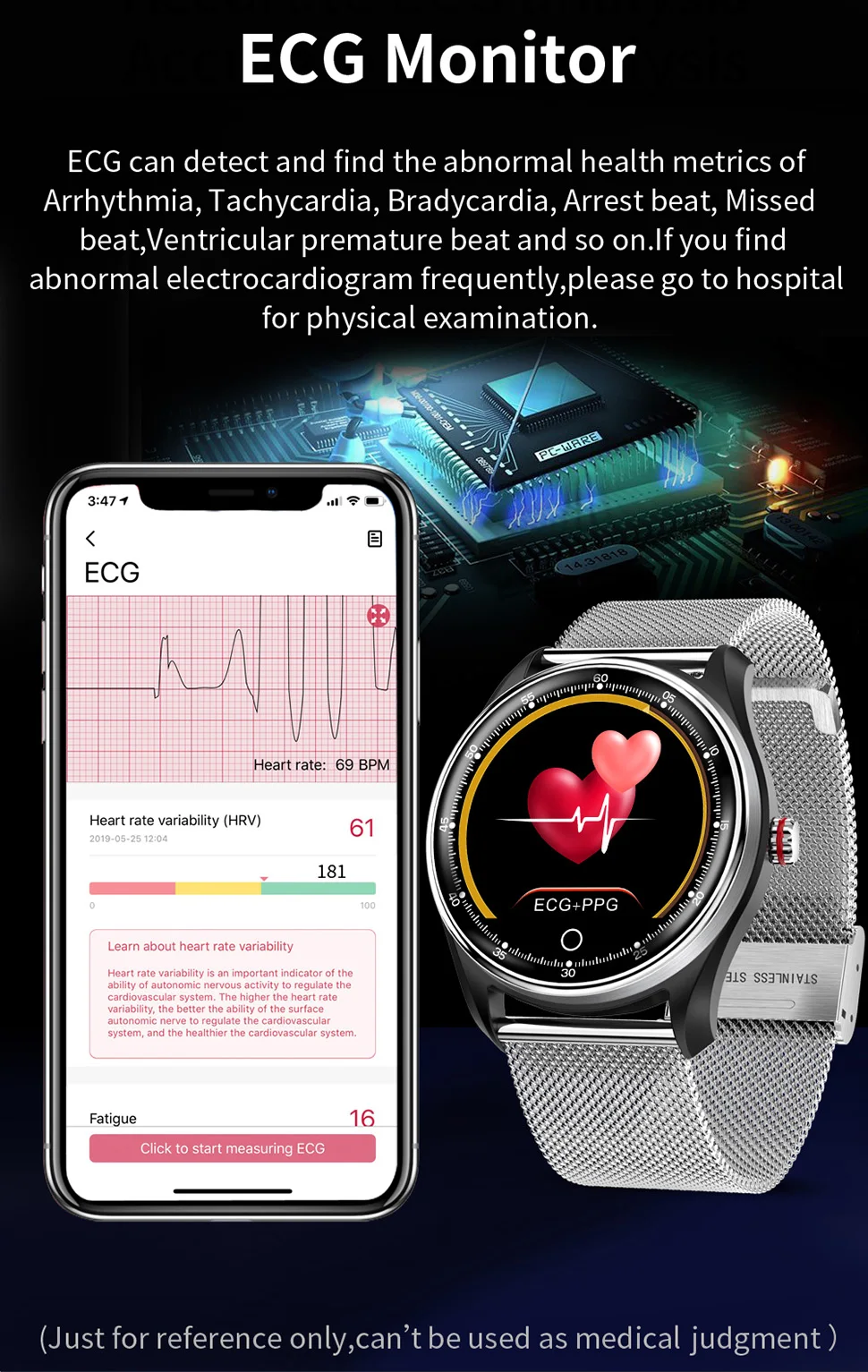 Hamswan MX9 ЭКГ PPG умные часы кровяное давление PPG монитор сердечного ритма кровяное давление водонепроницаемые спортивные умные часы для мужчин и женщин
