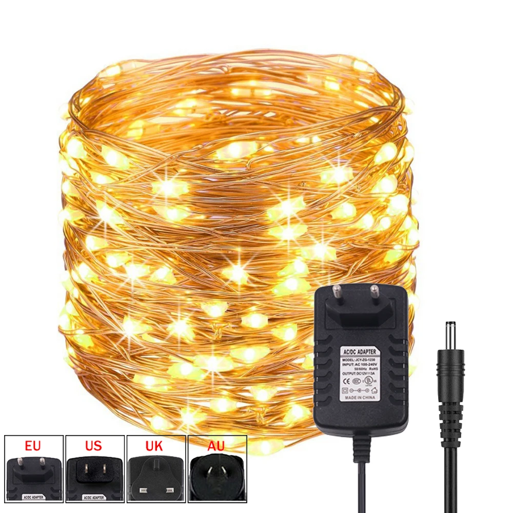20-100 LED Battery Micro Rice Wire Copper Fairy String Lights Party white/rgb 