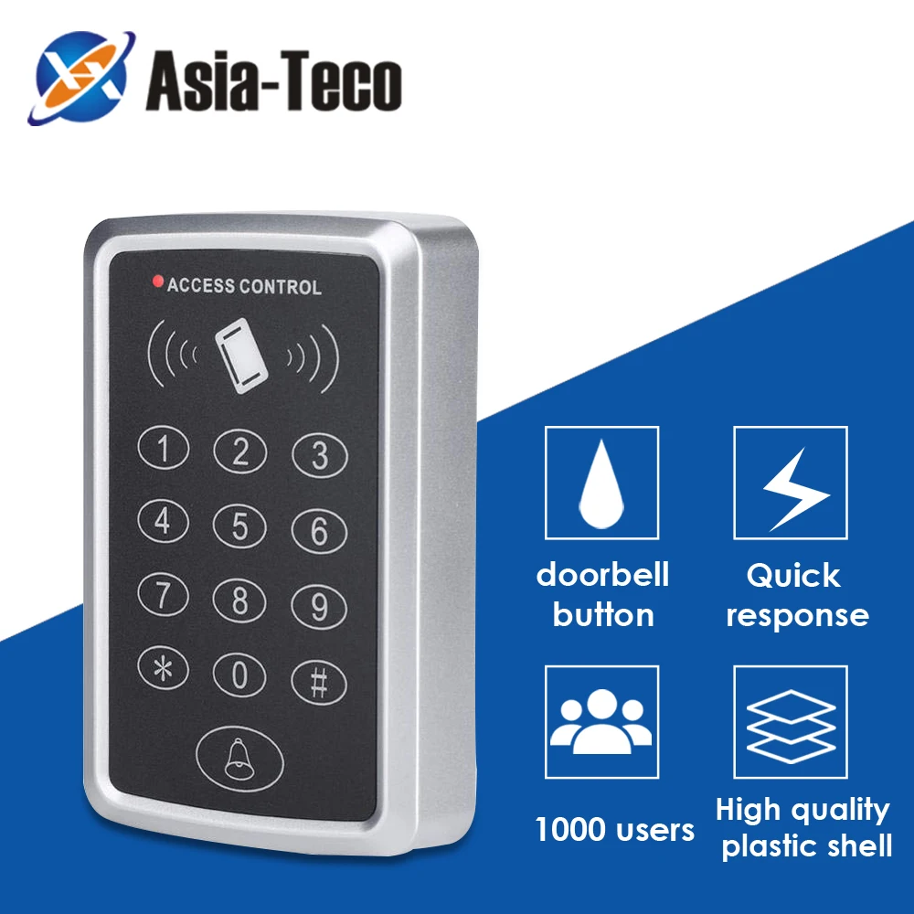 125KHz RFID Access Control Keypad EM Card Reader Door Access Control System Door Lock Opener Keyboard System 125khz rfid access control keypad em card reader door access control system door lock opener keyboard system