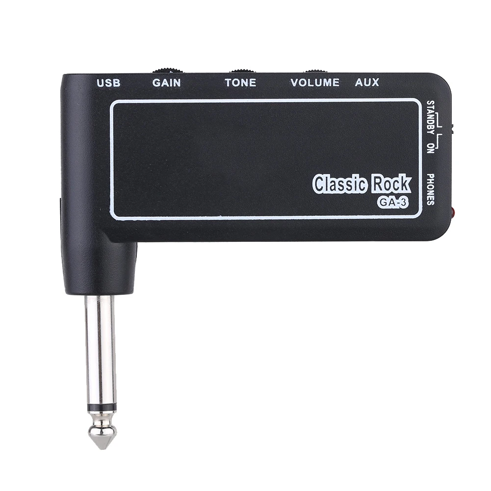 Durable Tone Rechargeable Electric Accessories Headphone Amplifier Bass Mini Portable USB Guitar Plug Phone ABS Classic Rock
