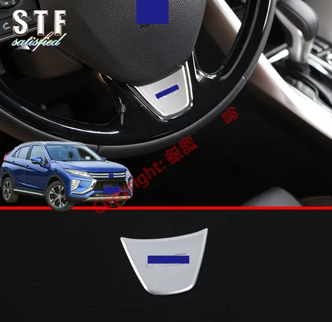 

ABS Pearl Chrome Interior Steering Wheel Trim Cover For Mitsubishi Eclipse Cross 2018 2019