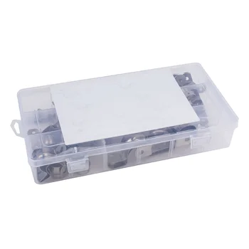 

For Automobiles Tube Tension Clips Polishing Surface Silver 80Pcs/Kit Two Hole Strap Heavy Duty