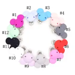 10Pcs Mickey Silicone Pacifier Clip Baby Teeth Nipple Holder BPA Free Care Baby Pacifier Chain Accessories
