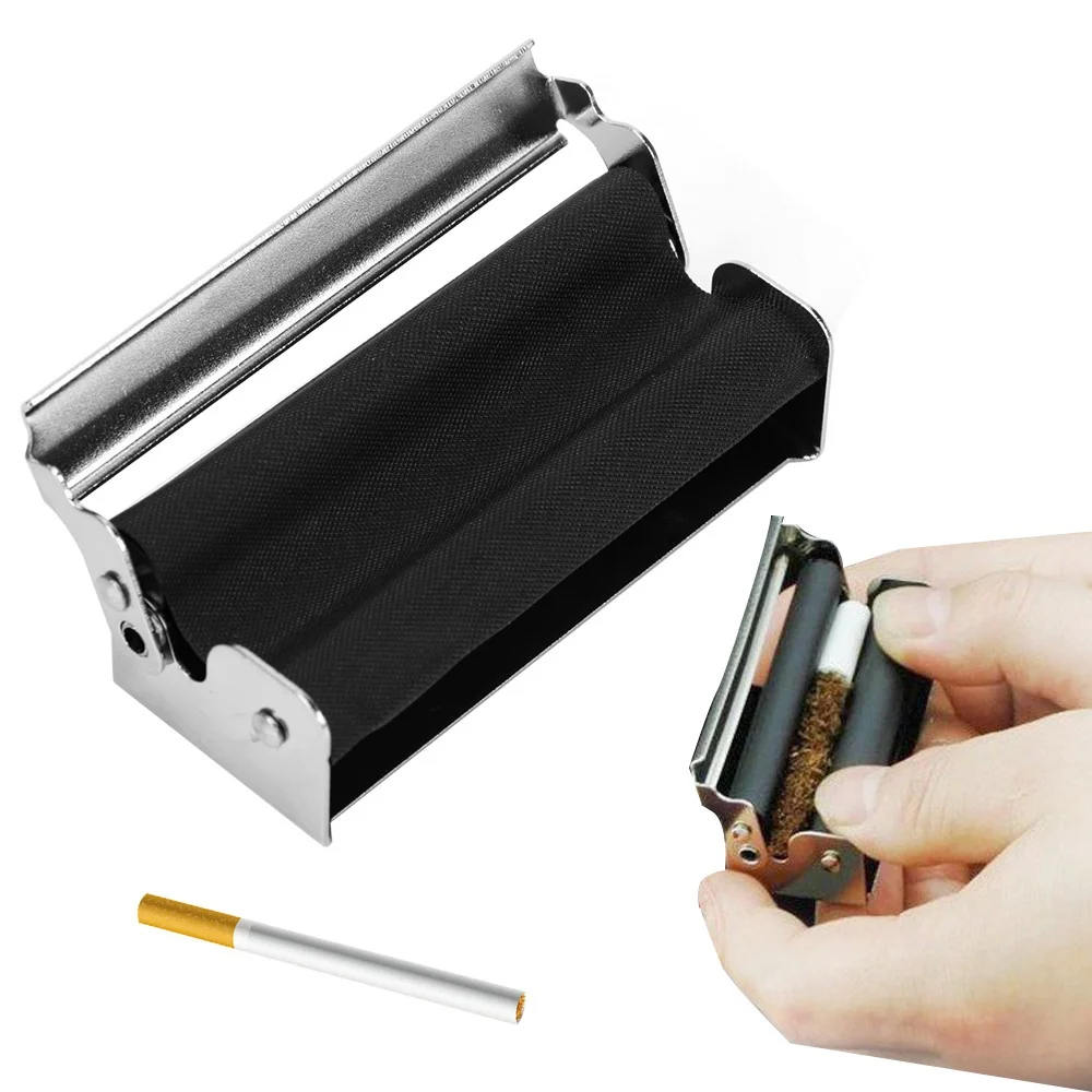 Manual Cigarette Rolling Machine Portable Smoking Accessories 70MM Metal Tobacco Roller DIY Rolling Paper Tool Gift for Men - Image 3