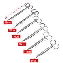 

14cm/16cm/18cm Stainless Steel Surgical Scissors Straight Curved Tip Head Scissors Forceps Medical Tools for Dental Clinic