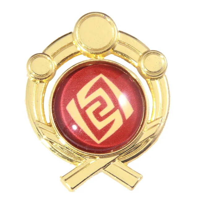 Game Genshin Impact Eyes Of God Mondstadt Pins Brooches Luminous 7 Element Kawaii Cosplay Badges 011