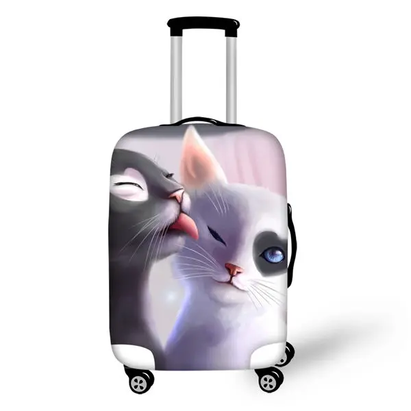 HaoYun водонепроницаемый чехол для чемодана Kawaii кошки животное эластичный Пыленепроницаемый Чехол для багажа защитные аксессуары только крышка - Color: CDWX4232LMS