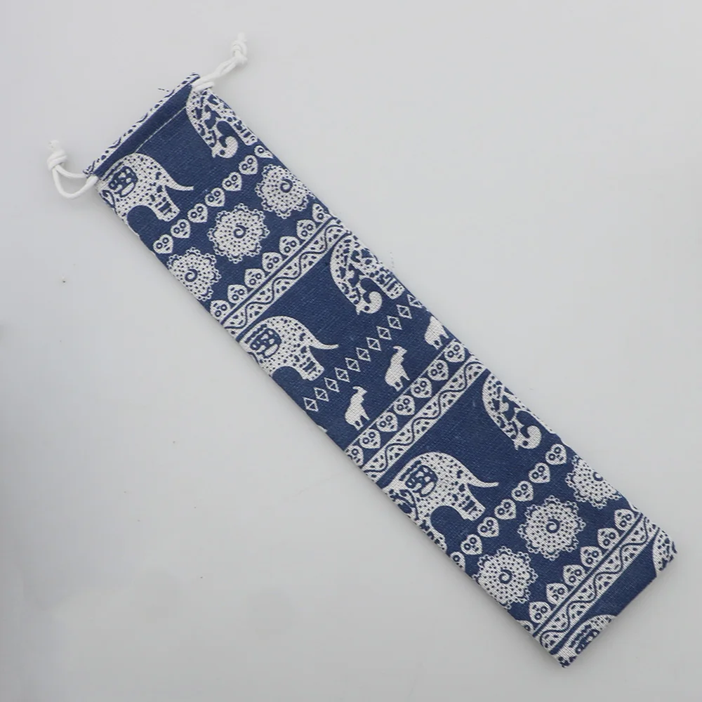 P 10 Pcs Portable Storage Bag Reusable Stainless Steel Metal Straw Bag Cutlery Pouch Fork Knife Chopsticks Spoon Tableware Bag - Цвет: P