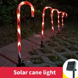 Guirlande lumineuse solaire led en forme de canne à lumière, une pour cinq, luminaire décoratif d'extérieur pour jardin et pelouse de noël 