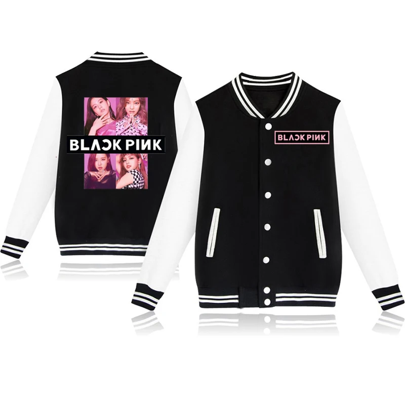Blackpink Printed Baseball Jackets Kids Sweatshirts Boys Girls Plus Size Fitness Sportswear Fashion Casual Jackets Couple Shirt