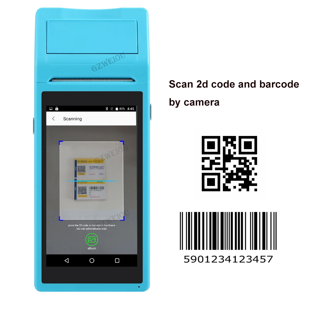 Поддержка E Boleta Loyverse POS System Terminal PDA 4G wifi 58 мм со встроенным термопринтером и