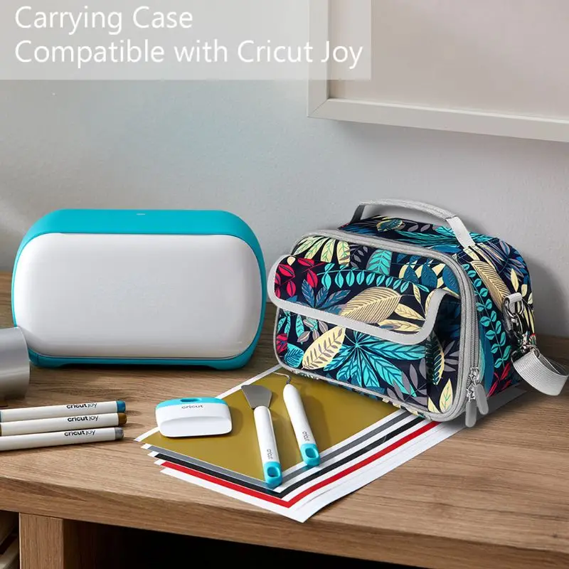 Travel Portable Handbags with Pockets Carrying Case Cover Storage Box Shulder Bag for Cricut Joy Machine and Accessories