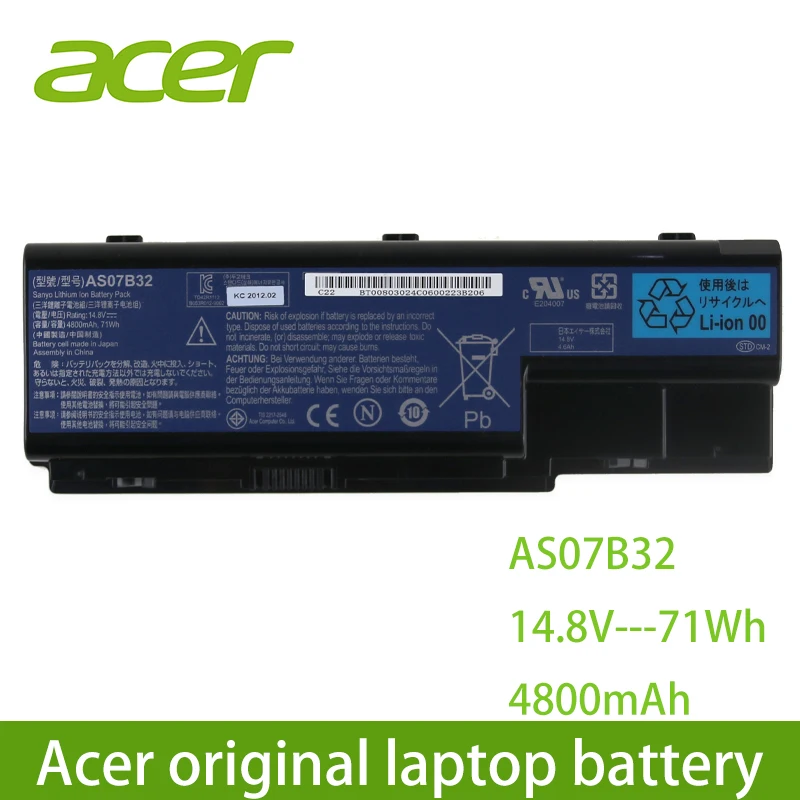 Оригинальный acer ноутбук Батарея AS07B32 для AS07B31 AS07B41 AS07B42 AS07B51 AS07B52 AS07B71 AS07B72