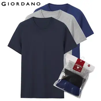 Giordano Men T Shirt Cotton Short Sleeve 3-pack Tshirt Solid Tee Summer Beathable Male Tops Clothing Camiseta Masculina 01245504 1