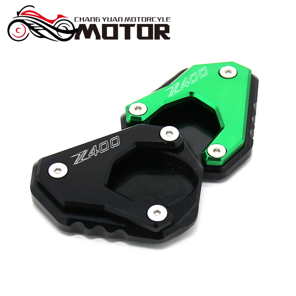 Para KAWASAKI Z400 Z Z400 2019CNC заготовка алюминиевых кикстендов пирог placa боковой soporte экстенсион