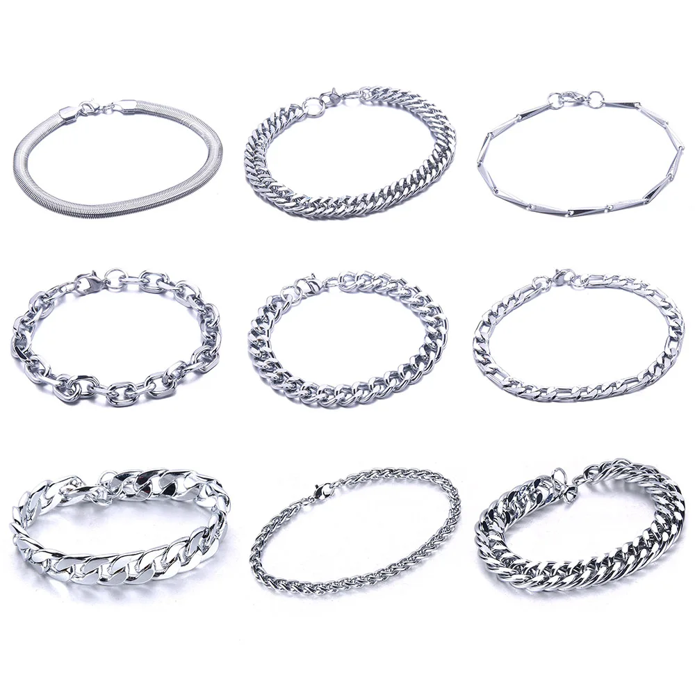 

Браслет-цепочка унисекс, из нержавеющей стали, 20 см