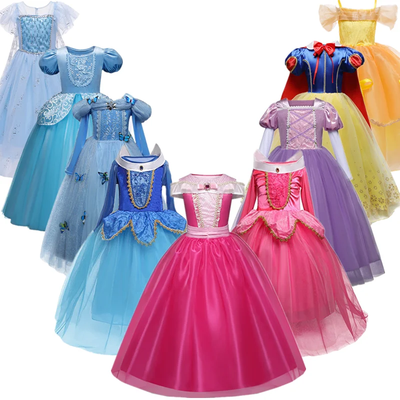 Nouveau Cosplay costume tenue de fête filles princesse Elsa Fancy Dress Up 