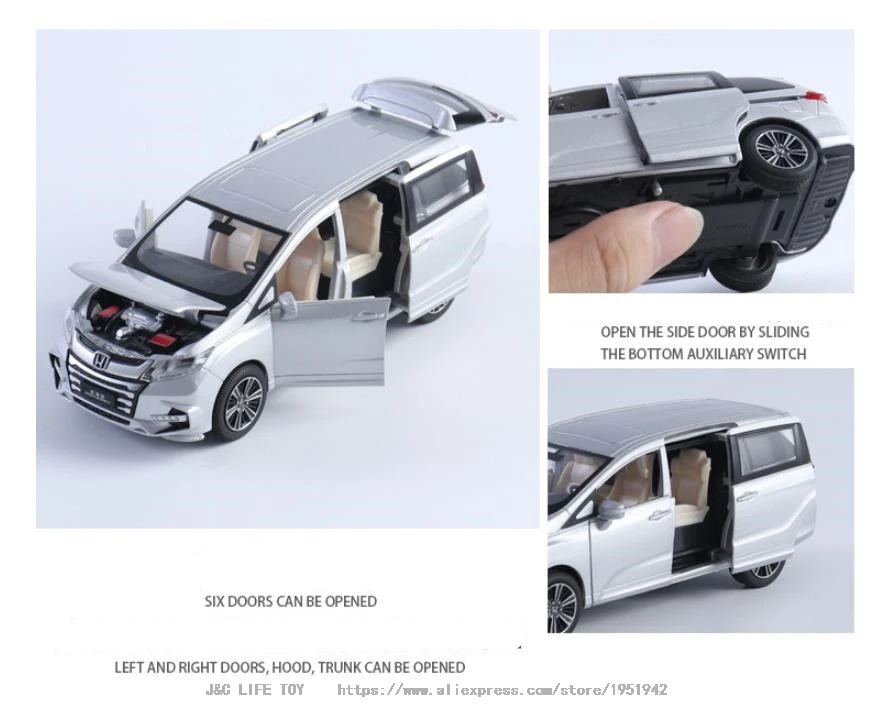 Новинка 1:32 Honda Odyssey SUV литая модель автомобиля Литые и игрушечные машинки Детские игрушки для детей Подарки Игрушка для мальчика