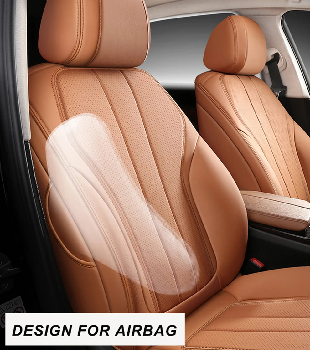 Ensemble Housses Siège Voiture pour Nissan X-Trail Universelles Avant  ​Arrière Couvre-Siège Coussin De Siège Protecteur Simili-Cuir sur Mesure 5  Sièges Auto Accessoires Interieur,Marron : : Auto et Moto