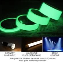 1 PC PVC Glow Tape Safety Sticker Luminous fluorescent lamp luminous adhesive tape safety home decoration warning tape tanie i dobre opinie 