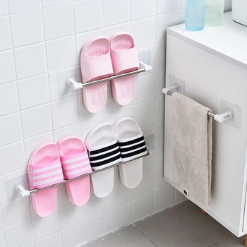 

Storage Rack Bathroom Towel Rack Household Storage Rack Storage Wall-Mounted Simple Slippers Rack Toilet Wall-Mounted Shoe Rack