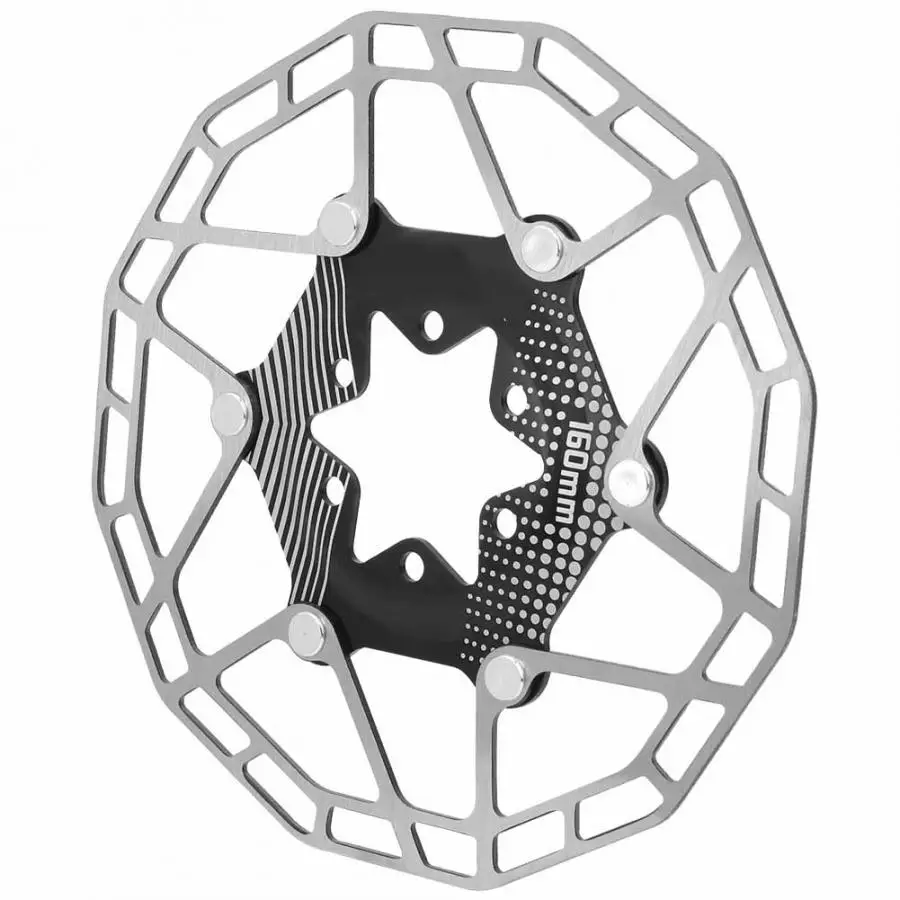 Велосипедный дисковый тормозной охлаждающий плавающий ротор 160 мм CNC Сверхлегкий вращающийся диск тормозной ротор 6 болтов для горного велосипеда