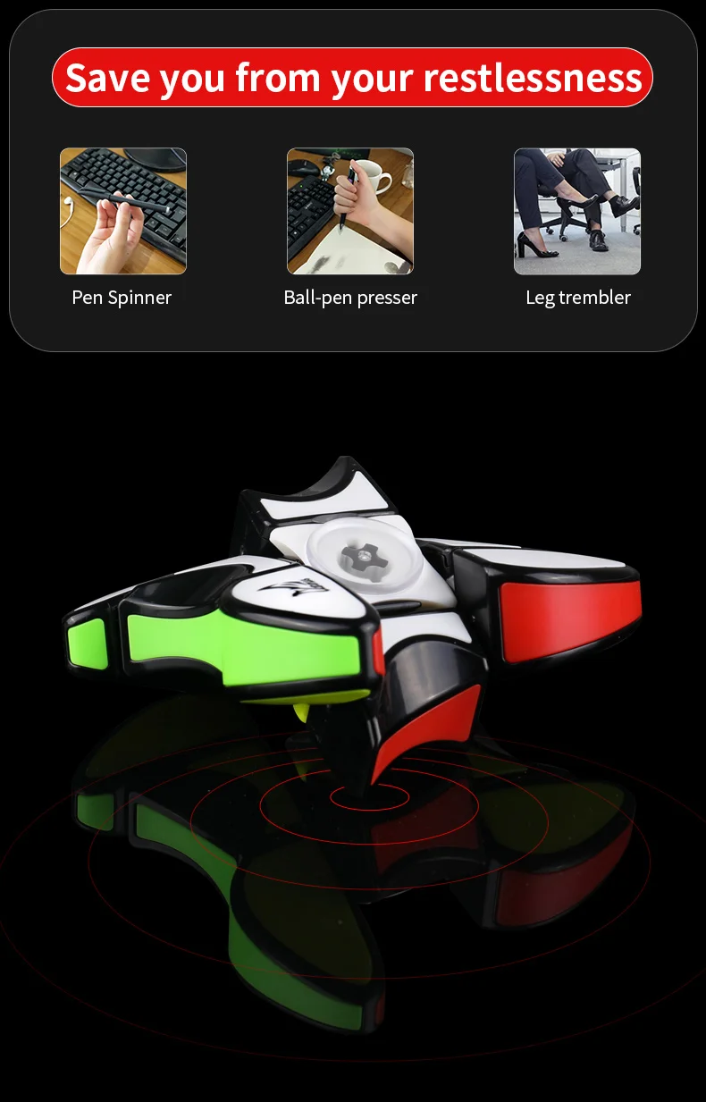 Qiyi 1x3x3 Windmill Spinner Magic-Cube Speed qiyi 133 Twist puzzles Relief Stress Pocket Speed Cube Kids toys