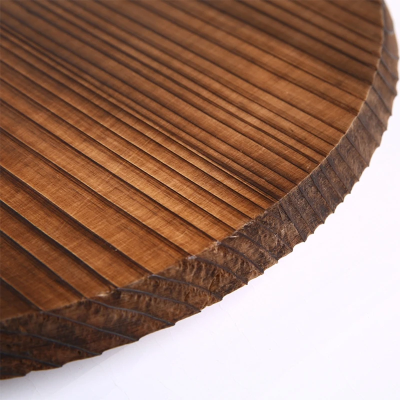 Wooden wood cover Handmade fir anti-scalding pot lid cover wok lid hypotenuse ir