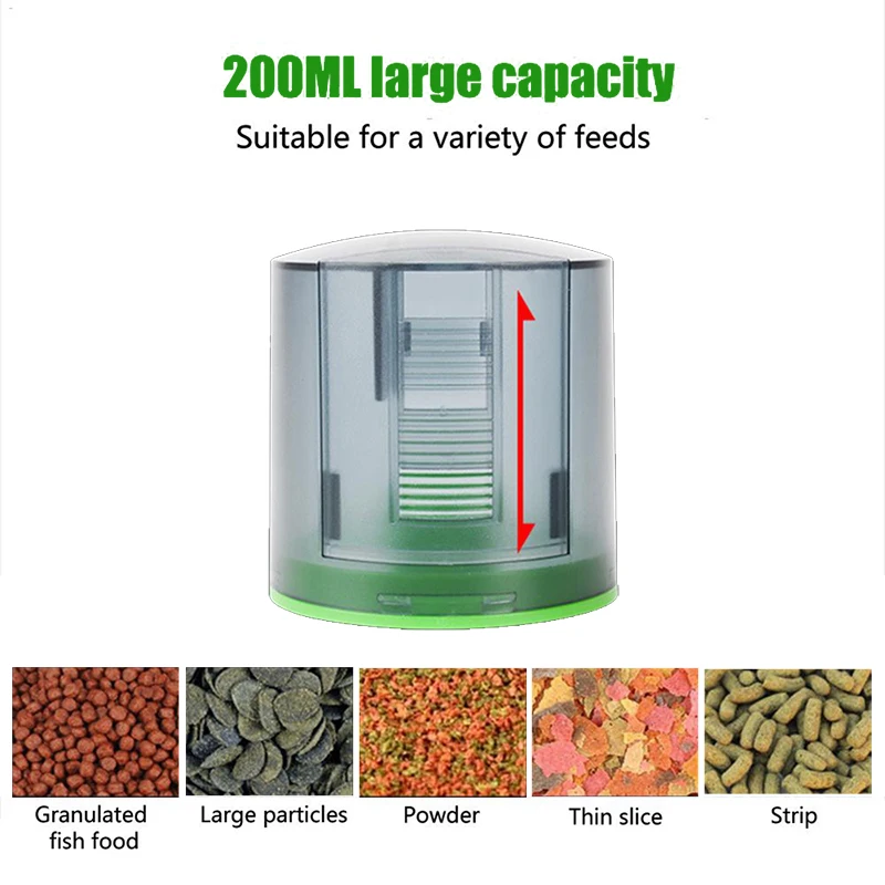 Automatic Fish Feeder Digital Aquarium Fish Tank Electric Timer Plastic Feeders Portable Food Dispe