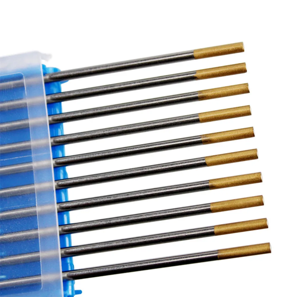 10PCS 1.5 Lanthanated Tig Tungsten Electrodes Welding Rod WL15 Gold
