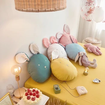 

Simanfei Soft Cotton Pillow Cute Rabbit Shape Kids Room Decoration Office Car Bed Living Room Cushion Children Toy Gifts