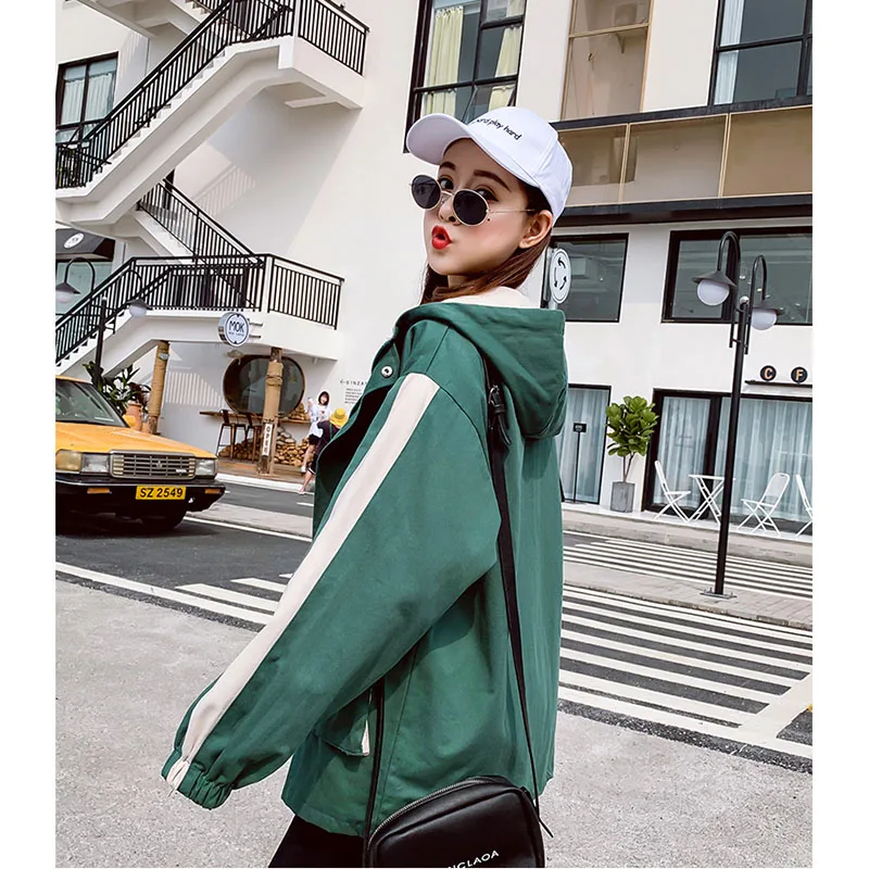 Куртка женская 2019 весна и осень новая Корейская версия Свободная куртка Женская бейсбольная форма tide A402