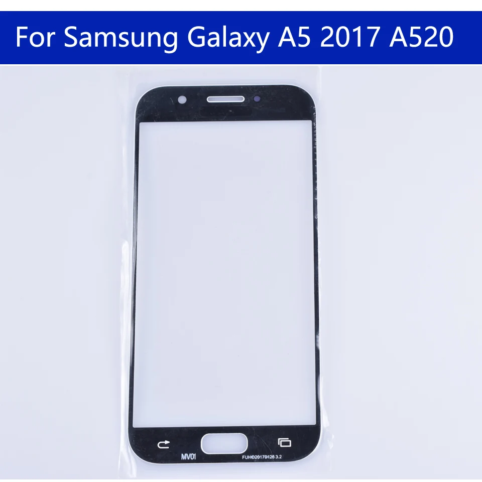 A520 для Samsung Galaxy A5 A520 A520F SM-A520F SM-A520F/DS сенсорный экран Переднее внешнее стекло сенсорный экран Замена объектива 5,2"