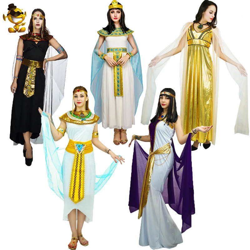 Disfraz de Cleopatra egipcia para mujer, ropa de Halloween, vestido de  fantasía para fiesta de adultos, vestido de Egipto para mujer, disfraces de  Cosplay - AliExpress