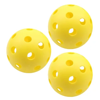 

3pcs Hollow Out Practice Training Round Shape Pickleball Set Lightweight Fun Outdoor Sports Durable Accessories Airflow