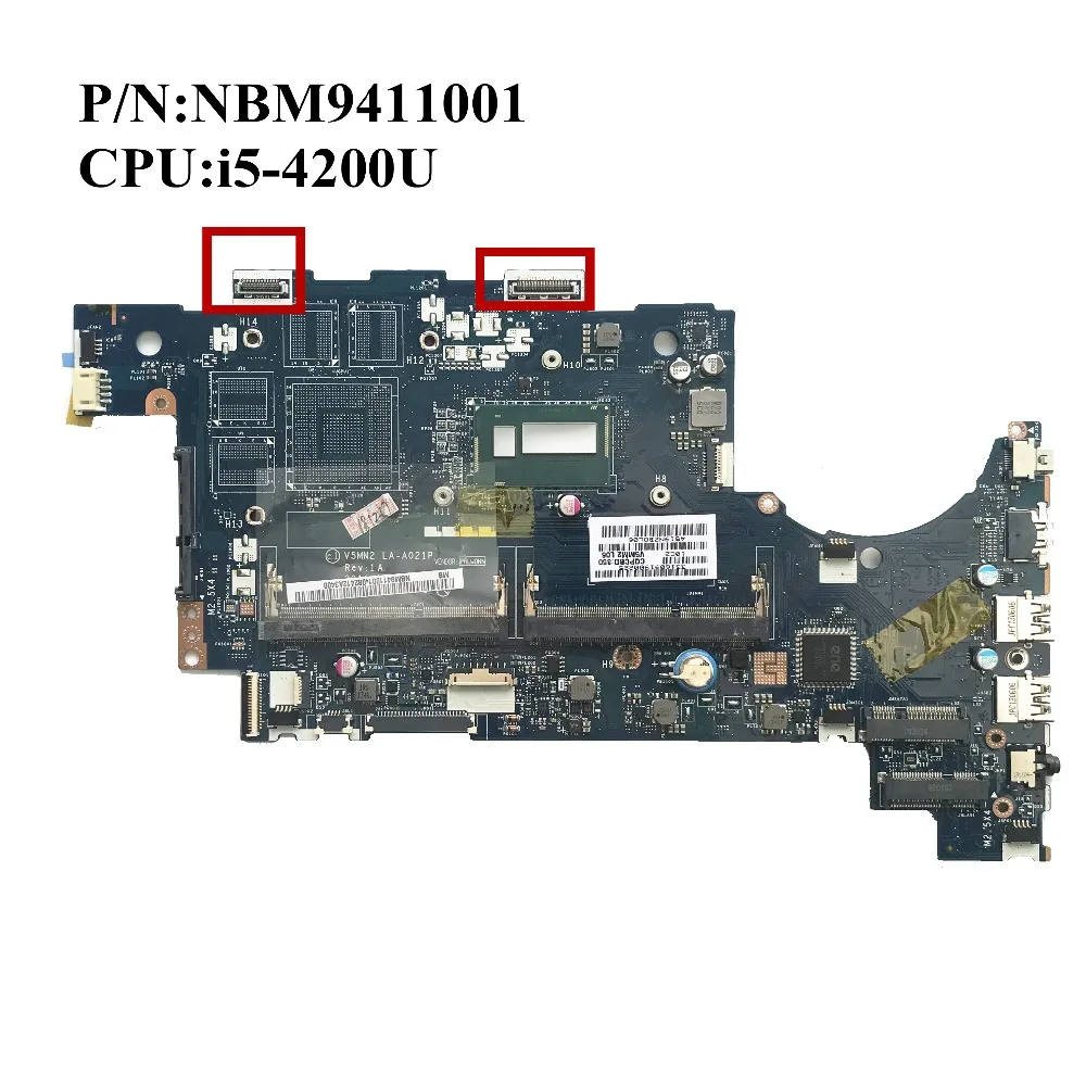

NBM9411001 For ACER Aspire R7-572 Laptop Motherboard With i5-4200U 1.6Ghz CPU NB.M9411.001 V5MM2 LA-A021P 100% Fully Tested