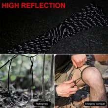 Наружная туристическая палатка качающаяся корзинка 31 м нейлоновая горная вода Кемпинг шнур 7 цветов ручной работы парашют светоотражающий