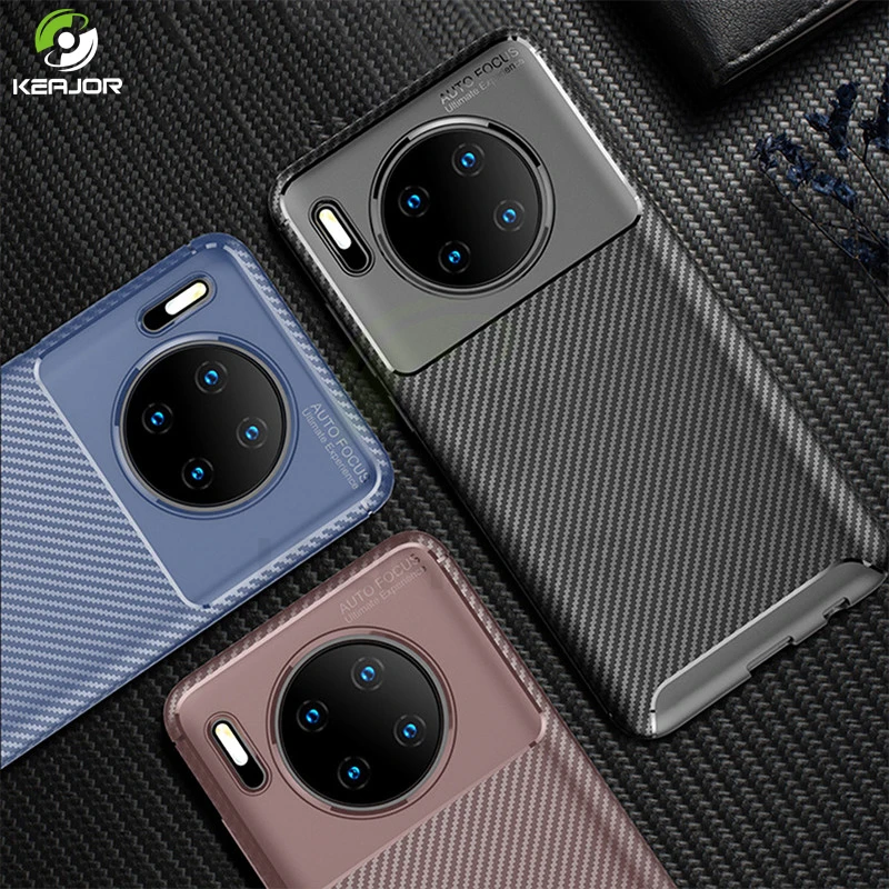 

Phone Case For Huawei Mate 30 Pro Case Cover Soft Silicone Bumper Carbon Fiber Shockproof Coque For Huawei Mate 30 30Pro Cover
