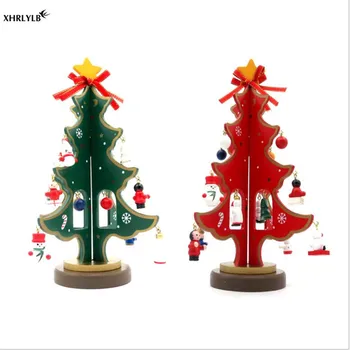 

XHRLYLB Mini Wood Christmas Tree Christmas Decorations Desktop Decorations Small Christmas Decoration Party Gifts baby shower.5z