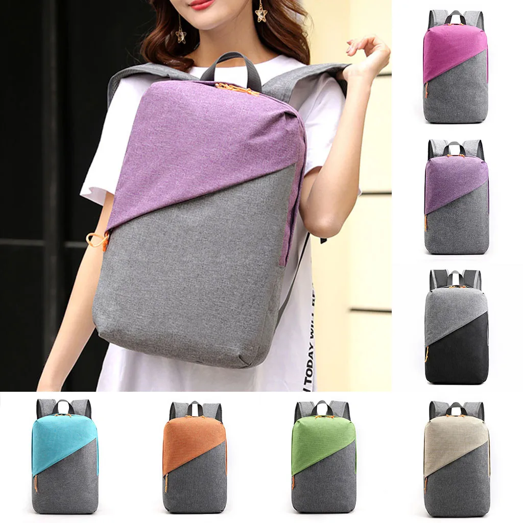 

Dropshipping New Fashion Computer Shoulder Color Matching Bag Large Capacity Travel Backpack рюкзак школьный fashion style woman
