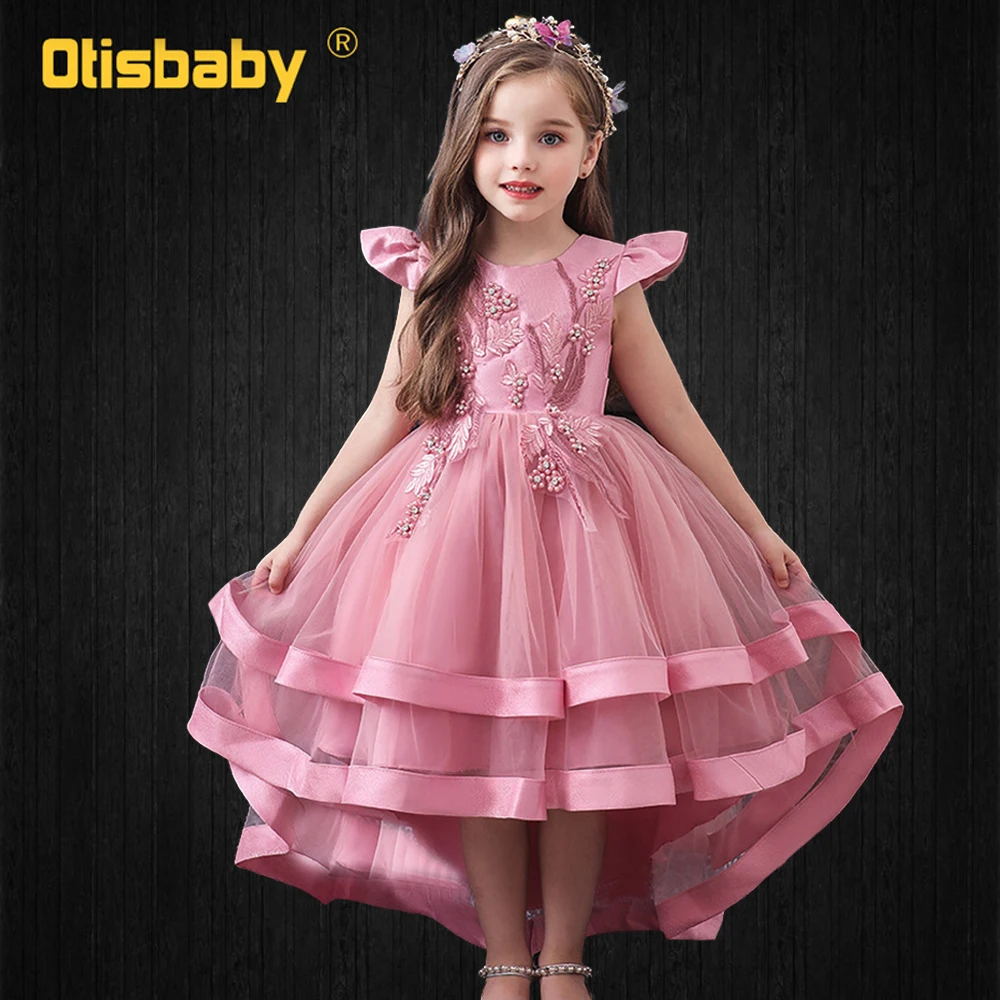 Children's Dresses for Girls Train Communion Gown Prom Kids Floral Eleghant Wedding Evening Ceremony Monsoon Dresses girls dress maxi dress princess costume