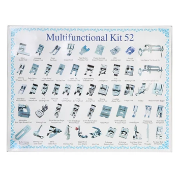

New 52 PCS Sewing Machine Foot Domestic Sewing Machine Foot Feet Snap On Sewing Tools For Brother/Babylock/Singer/Janome/Kenmore