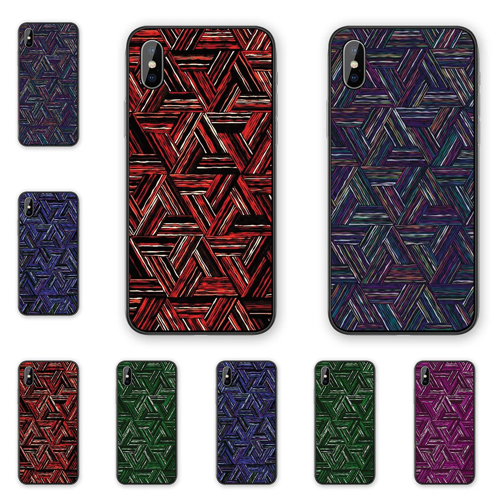 luxury abstract art Weave geometric Silicone soft tpu shell case For iPhone X XS XR MAX 5 5S SE 6 6S 7 8 Plus 11 PRO 11pro | Мобильные
