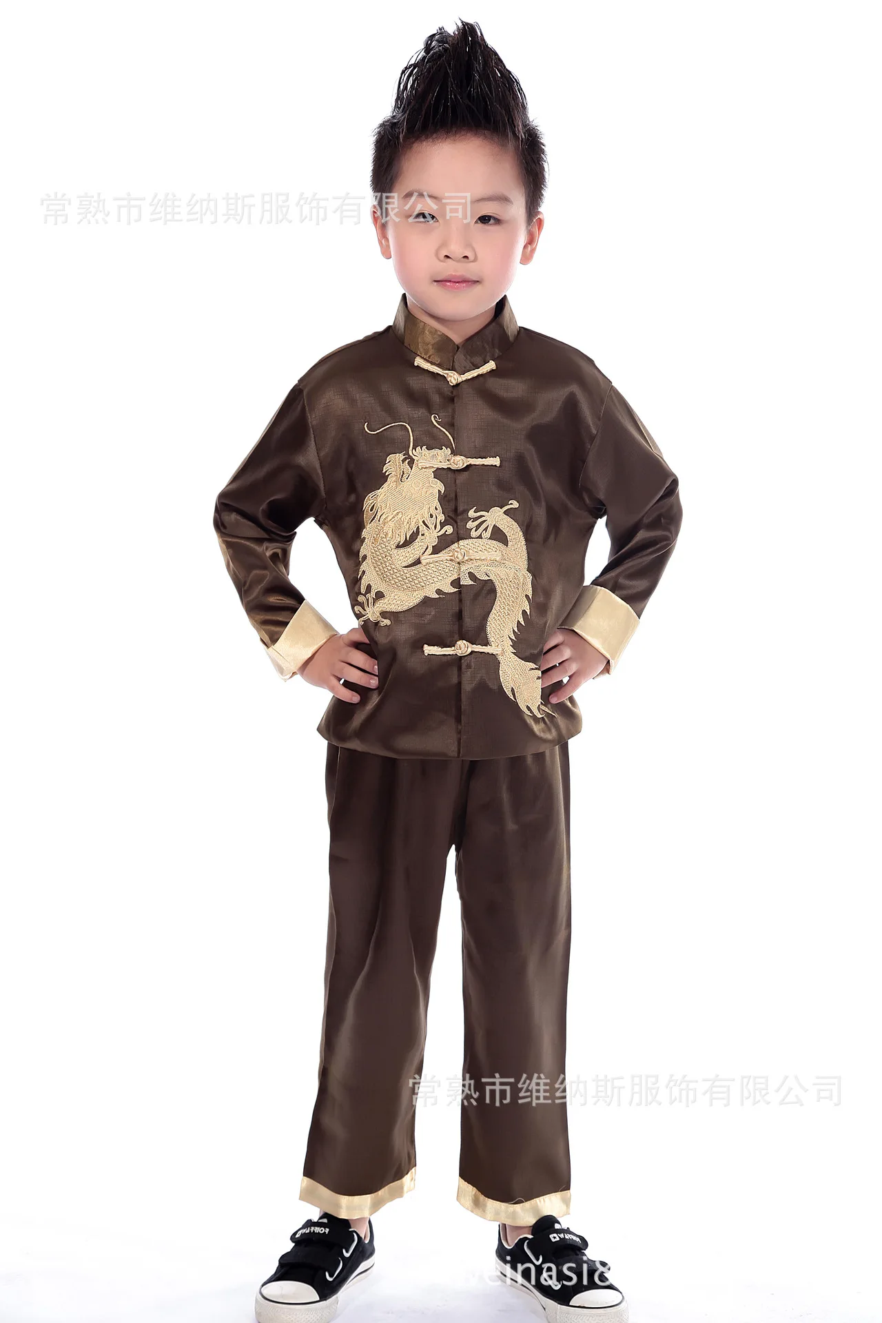 Children Chinese Costume Spring And Autumn Traditional Chinese Garments for Boys Tops New Year Service Chinese Style Formal Dres