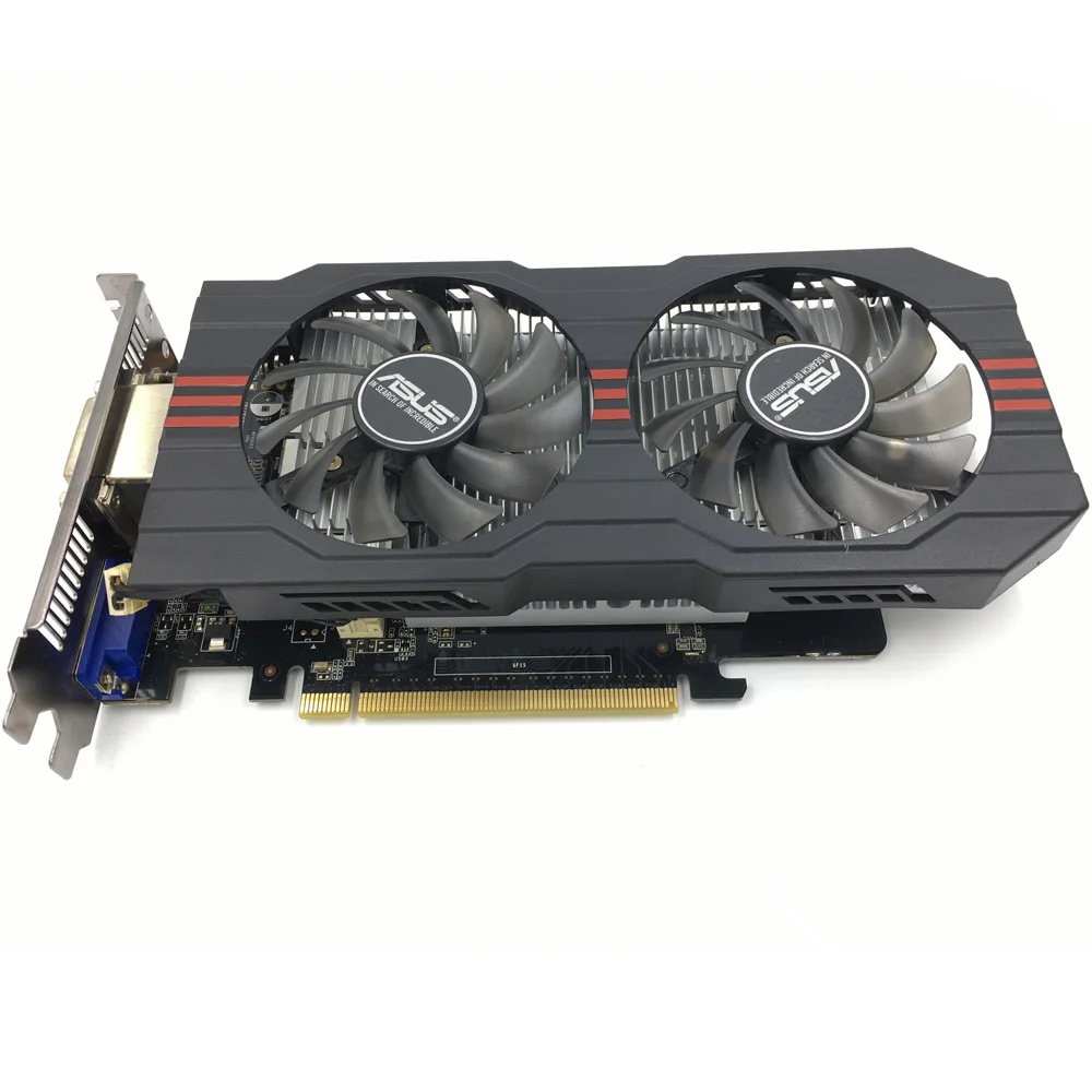 Видеокарта ASUS GTX 750Ti 2 Гб 128 бит GDDR5 видеокарты для nVIDIA Geforce GTX 750 Ti 2 Гб GTX750Ti 2 Гб VGA карты 1050 б/у