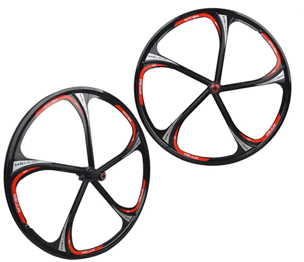 a pair black 26 дюймов MTB горный велосипед герметичный подшипник встроенное колесо Набор дисковых тормозных колеса из магниевого сплава кассетные колеса - Цвет: a pair black