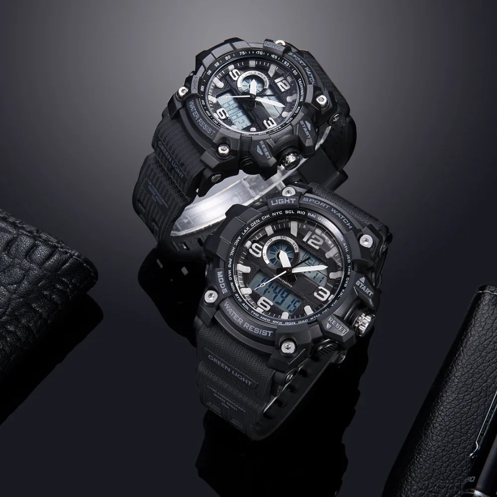 Xiaomi TwentySeventeen Outdoor Dual Display Electronic Watch Dial Dual Time Display Countdown Waterproof Sport Digital Watch New (1)