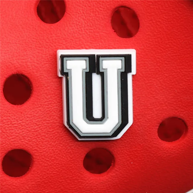 Original PVC Shoe Buckle Accessories DIY Combination English Alphabet Shoes Decoration Jibz for Croc Charms Bracelets Kids Gifts U165-U