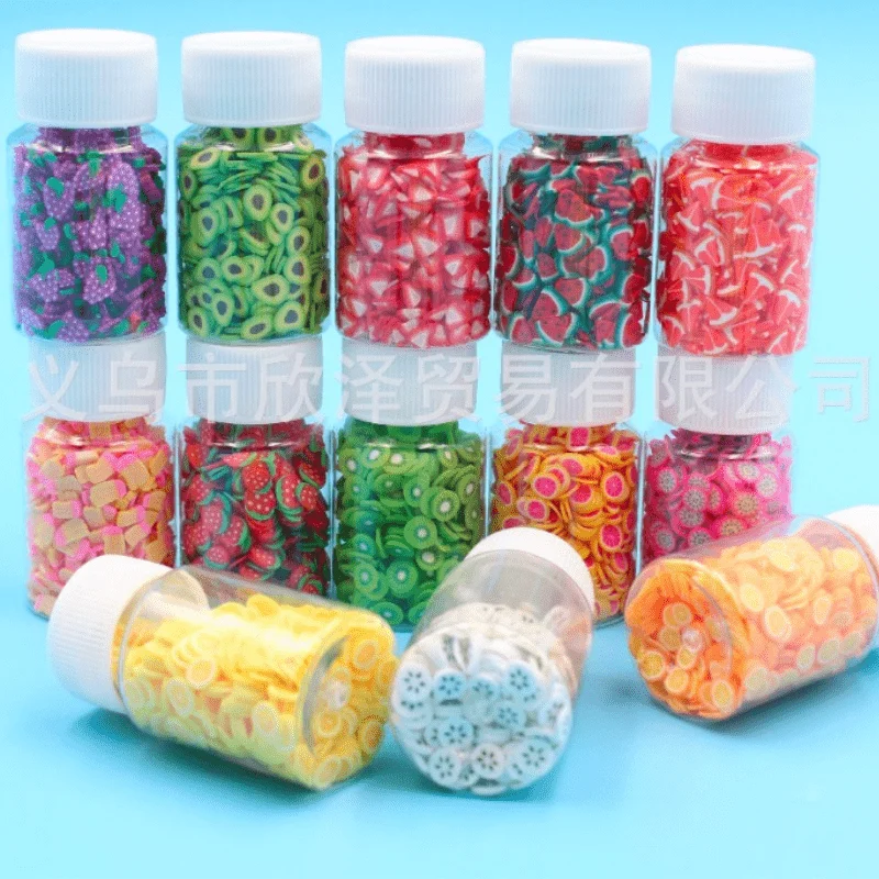 20ML Bottled Fimo Fruit Slices for Slime Cute 5MM Kawaii Avocado Pitaya Grape Fluffy Mud Clay Soft Pottery Chips 20ML Bottled Fimo Fruit Slices for Slime Cute 5MM Kawaii Avocado Pitaya Grape Fluffy Mud Clay Soft Pottery Chips